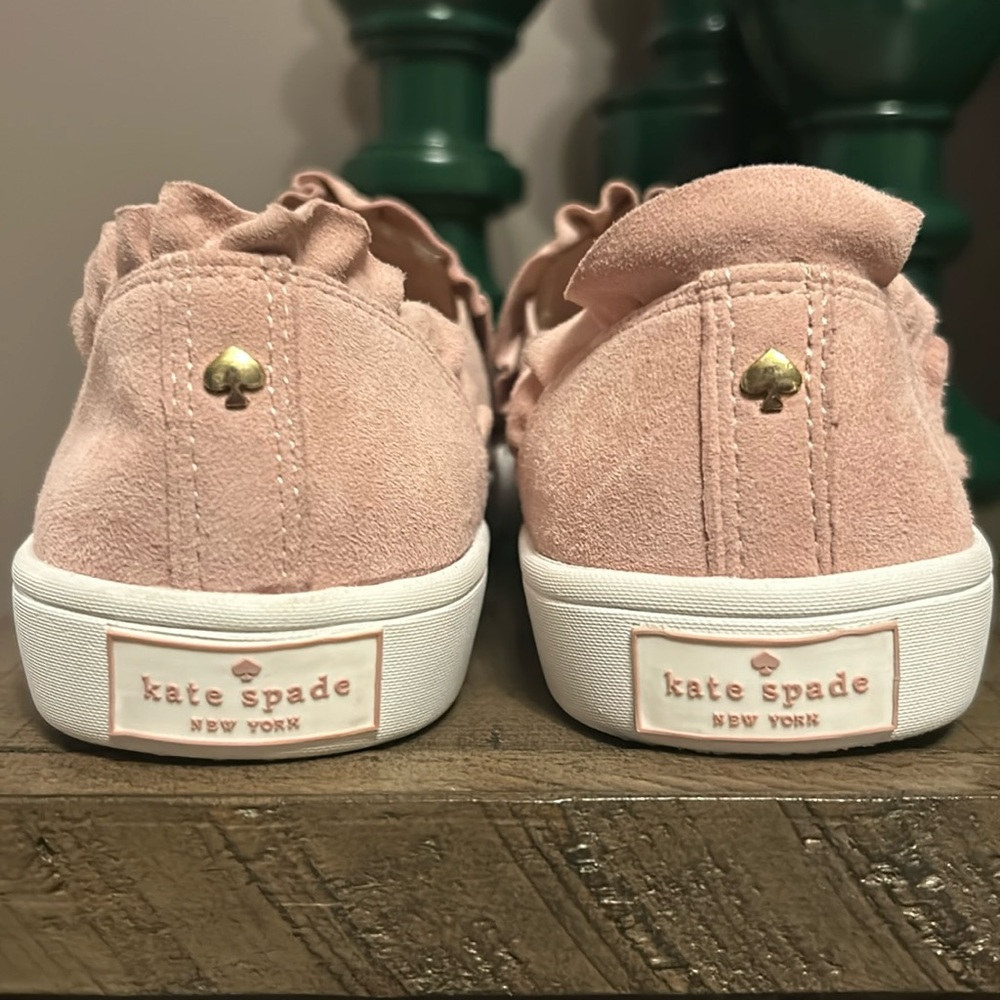 Kate Spade The “Lillie” Shoe - Ruffled Pink Suede Size 6